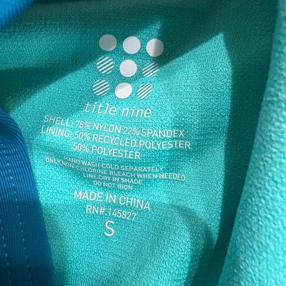 Title Nine Tankini Striped 32C And Swim Bikini - Teal Blue Size Small NWT - Picture 6 of 7